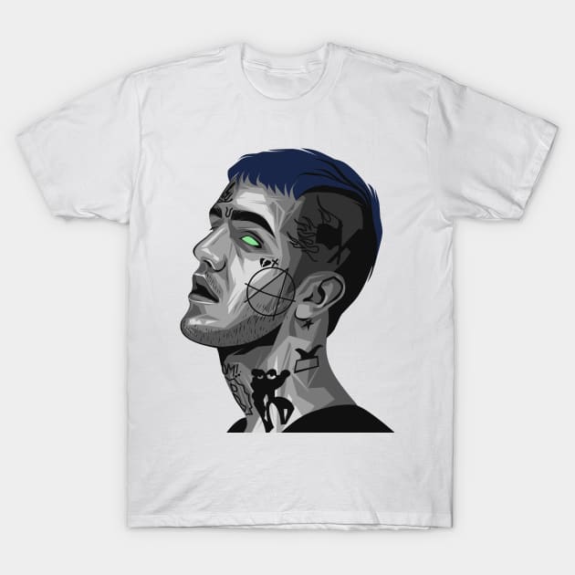 Lil peep vector art design T-Shirt by Fudz design